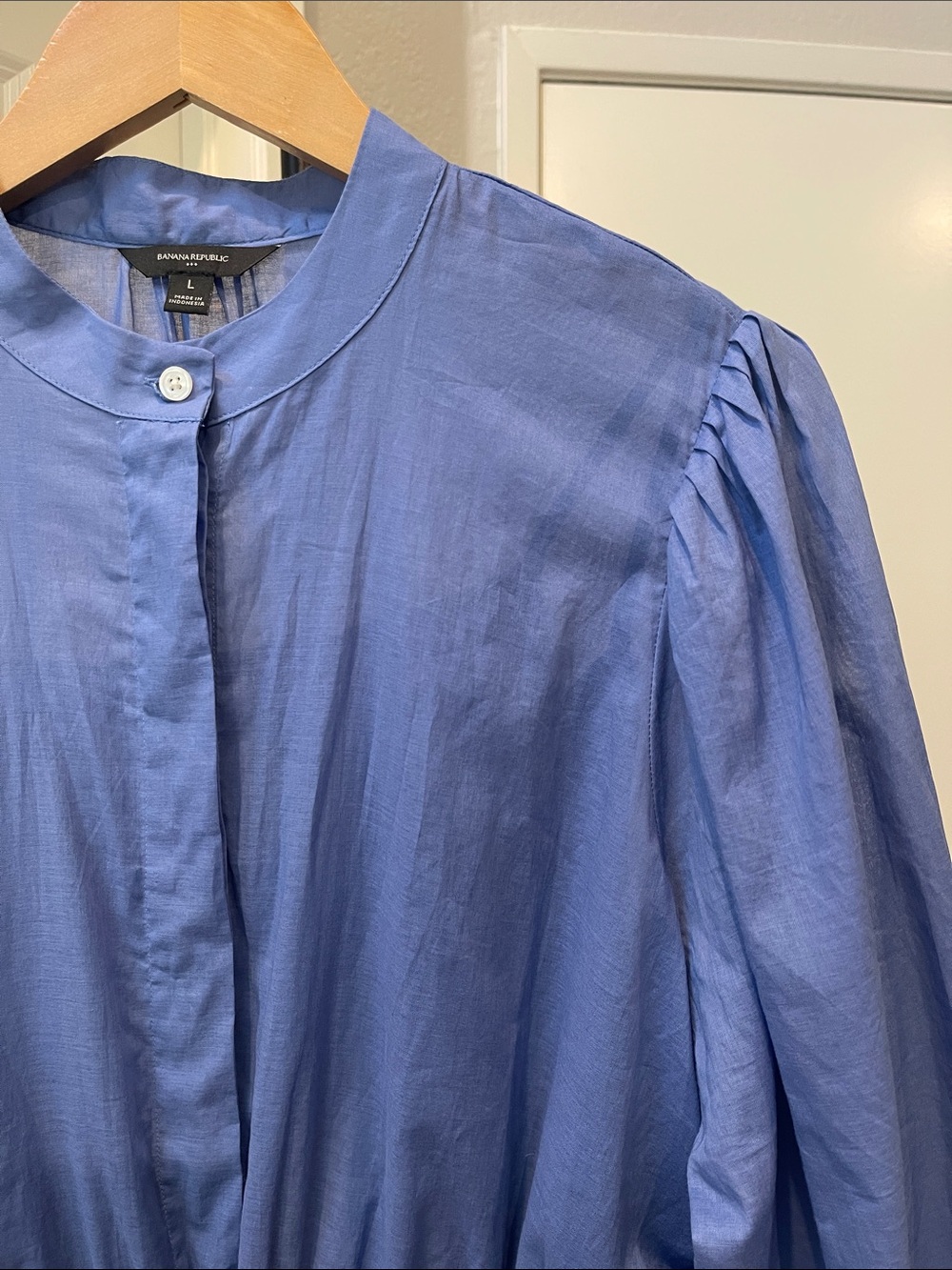 Banana Republic Blue Lightweight Shirt Dress - Picture 2 of 12